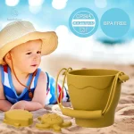 Seau coloré en silicone pour activités de plage