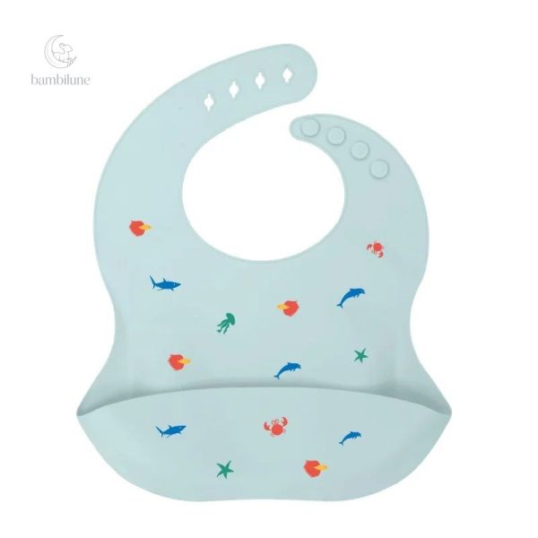 Bavoir silicone tendance pour repas sans dégâts