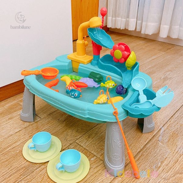 Évier de jeu et pêche 2 en 1 pour enfants