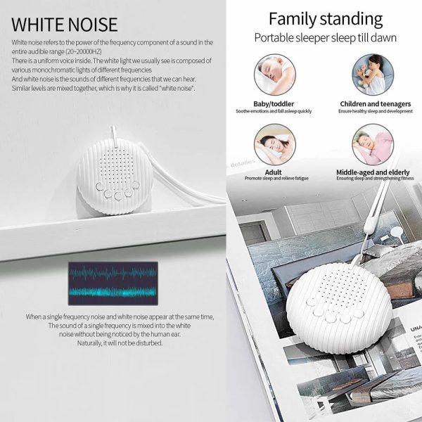 Machine à bruit blanc pour bébés, SleepEase, confort en voyage