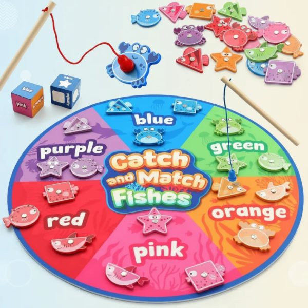 Set de jeu de pêche aimanté pour enfants de 3 à 4 ans