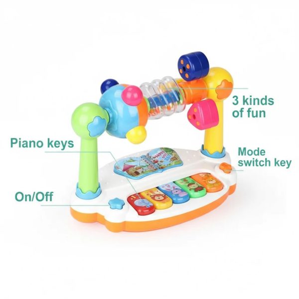 Piano jouet pivotant pour divertir les enfants en bas âge