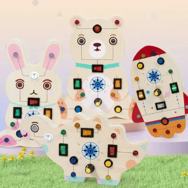 Tableau de jeu LED Montessori pour enfants de 1 à 2 ans
