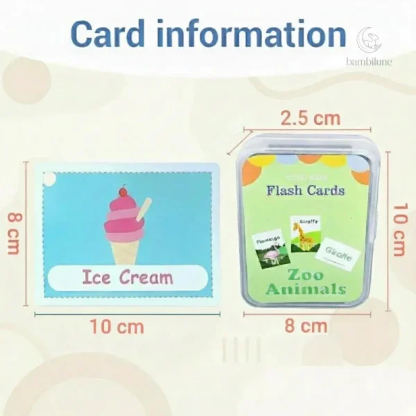 Cartes éducatives en anglais pour enfants de 3 à 4 ans