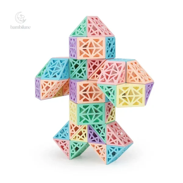 Cubes de construction colorés pour les petits bâtisseurs