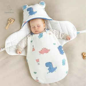 SnuggleBear – Couverture en coton pour emmailloter bébé