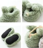 Chaud et sûr, pantoufles Bunny pour l'hiver
