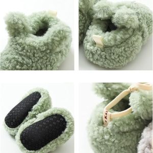 Chaud et sûr, pantoufles Bunny pour l'hiver