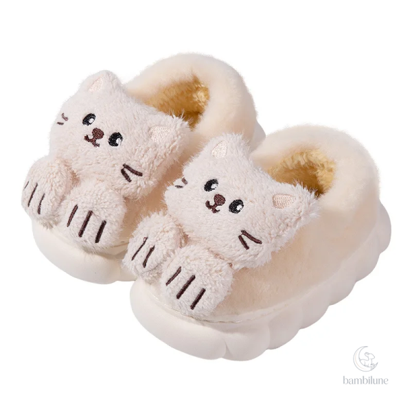 Chaussons en forme de chat pour garder les pieds au chaud