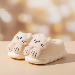 Chaussons amusants pour enfants, look chat adorable