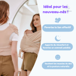 Écharpe porte-bébé respirante SoftNest pour