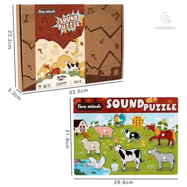 Puzzle éducatif d'écoute pour éveiller les sens