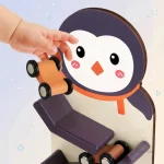 Jouet en bois ludique pour enfants, piste à roulettes