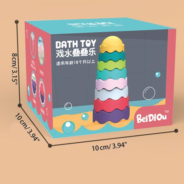 Jouet de bain empilable pour enfants de 1 à 2 ans