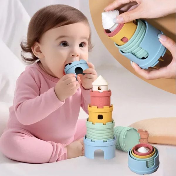 Stack & Learn – Tour d'empilage Château pour bébés