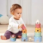 Tour d'empilage adaptée aux bébés pour un apprentissage amusant