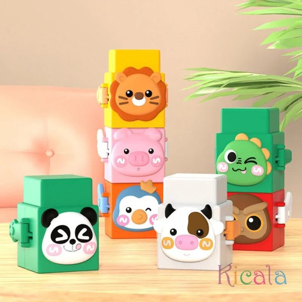 Jeu d'équilibre avec animaux empilables