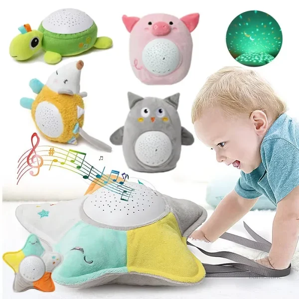 StarPlush – Peluche douce avec projecteur de veilleuse