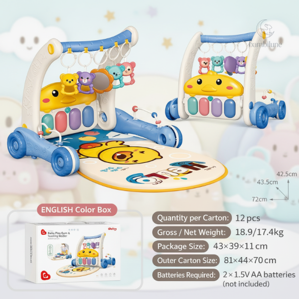 Trotteur et baby gym sécurisés dès la naissance