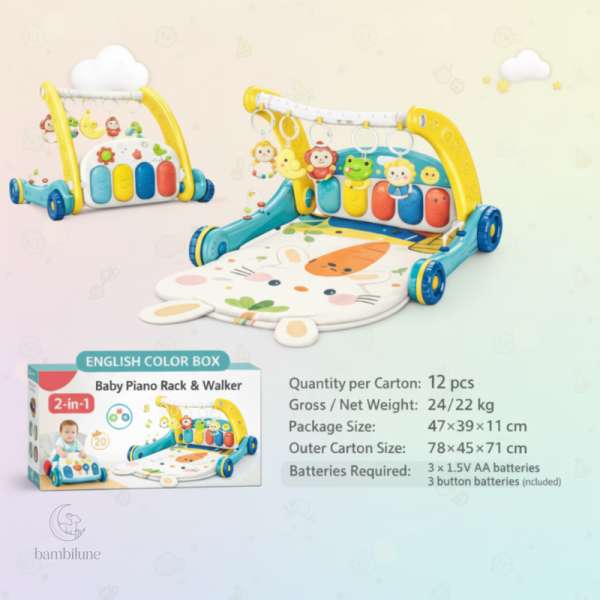 Trotteur d'éveil et baby gym pour les jeunes enfants