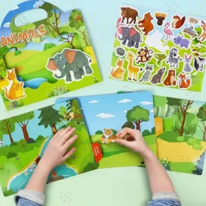 StickerFun - Livre d'autocollants réutilisable pour enfants