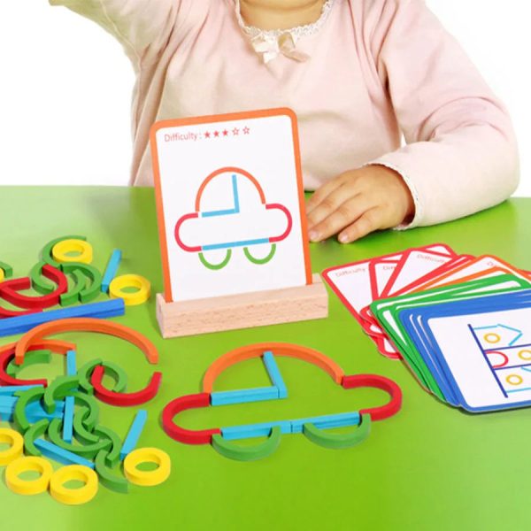 Sticks & Rings, jeu de casse-tête en bois, idéal pour l'esprit