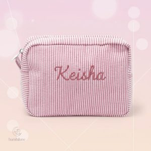 Pochette rayée pour cadeaux personnalisés