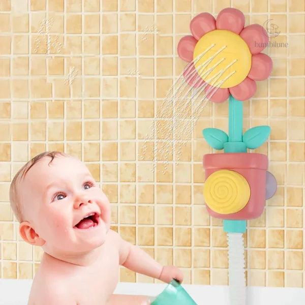 Plein de plaisir avec le jouet de bain tournesol