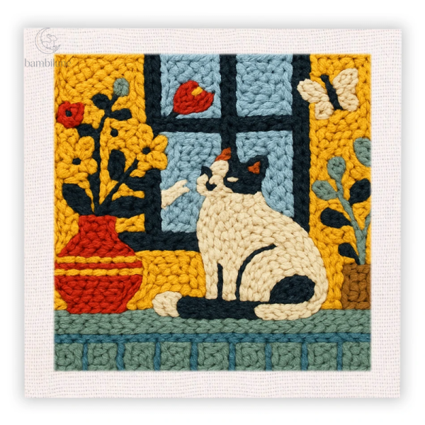 Création manuelle d'animaux en broderie pour enfants