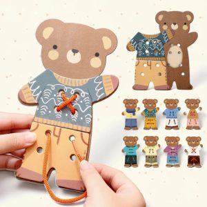 Jouet à enfiler Montessori Ours ThreadBear