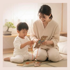 Ours en bois éducatif pour enfants de 4 à 5 ans