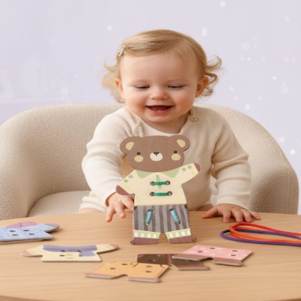 Jouet Montessori adorable à enfiler pour jeunes enfants