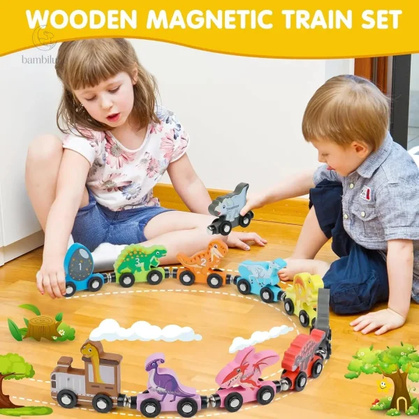 Jouet de train en bois pour l'apprentissage