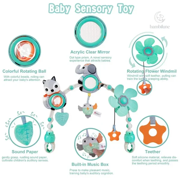 Tendeur de poussette pour éveil musical des bébés