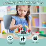 Jouet éducatif en bois avec gâteau et accessoires