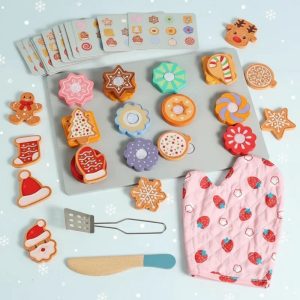 TinyKitchen – Jeu de tri de biscuits en bois pour enfants