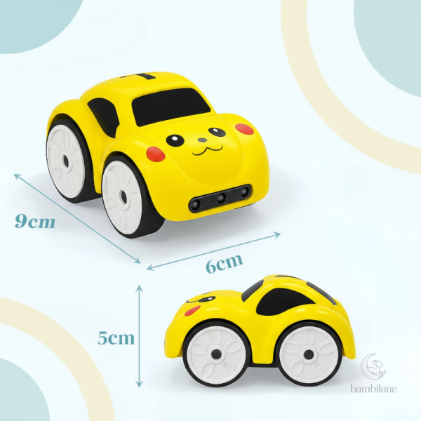 Voiture cartoon : apprentissage par le jeu pour 3-4 ans