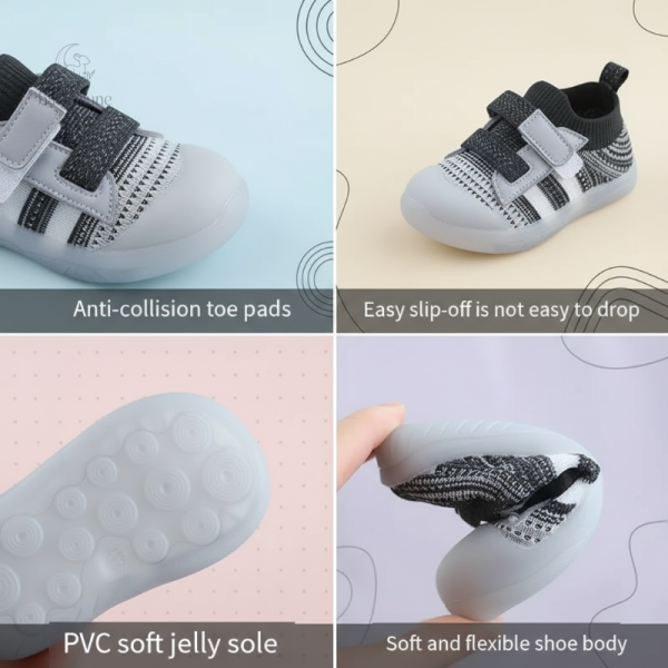 Chaussures respirantes pour enfants, semelle souple