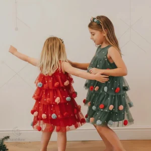 Robe de Noël TinyStar pour enfants, rêveuse et élégante