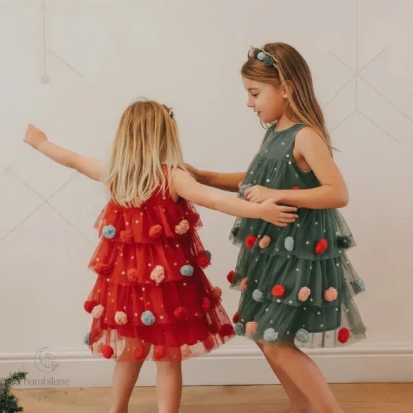Robe de Noël TinyStar pour enfants, rêveuse et élégante