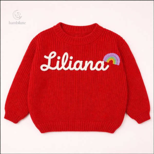 Pull personnalisé pour enfant, tricot doux et confortable