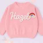 Pull tricoté pour enfants, style individuel avec prénom