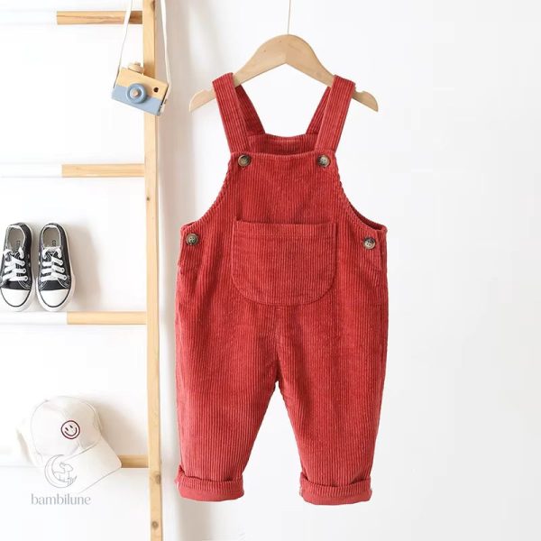 Salopettes d'automne en tissu doux, confort pour les enfants