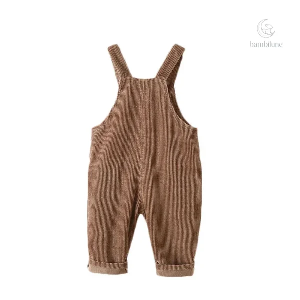 Salopettes d'hiver élégantes pour les tout-petits en tissu côtelé