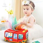 Jouet de motricité pour bébés avec mouchoirs