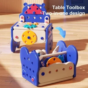 Outils en plastique colorés pour activités de construction
