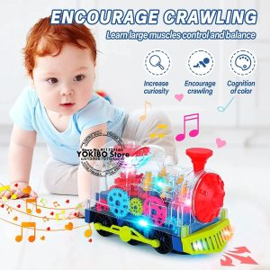 Jouet train éducatif avec lumières et musique pour petits