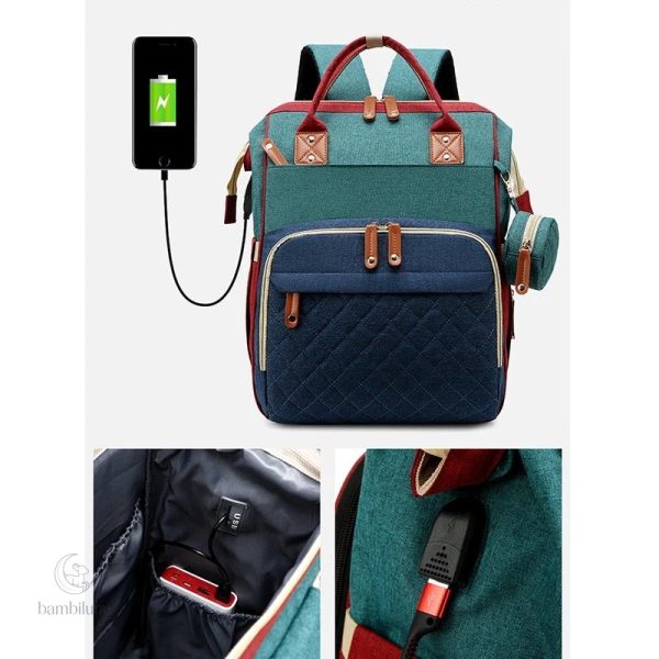 Sac à langer design avec fonction lit bébé
