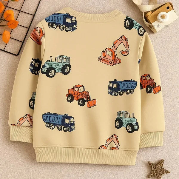 Pull doux et chaud TruckTales avec véhicules de construction