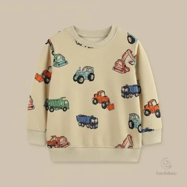 Pull d'automne et d'hiver avec designs de chantiers